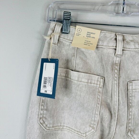 Universal Thread‎ Jeans Womens Size 2 Short Highest Rise Wide Leg *Read NWT - Picture 2 of 5